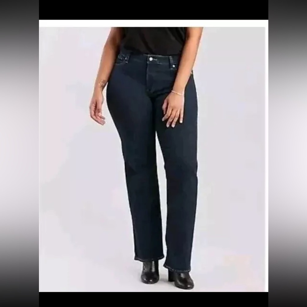 Levi's Women's Classic Bootcut Mid Rise Jeans Sz 22W Dark Blue NEW